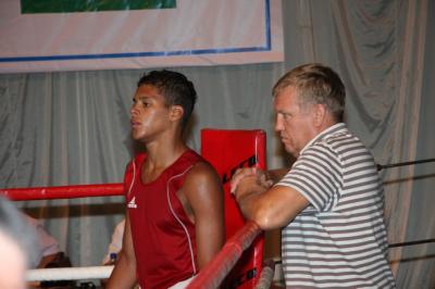  Рамиру Жуштину со своим тренером Александром Сидориным